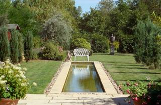 Formal backyard pond