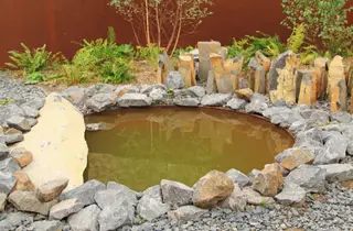 Rock garden pond