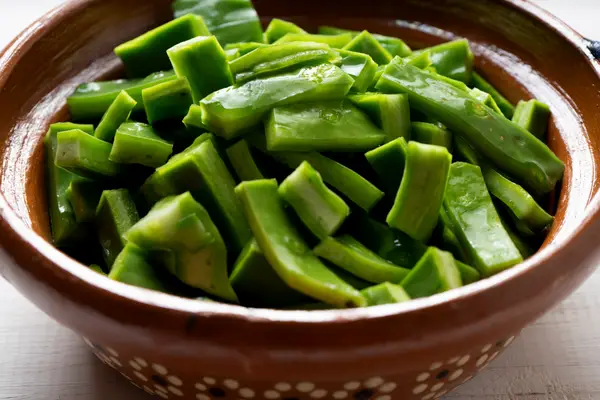 Nopales salad in a bowl