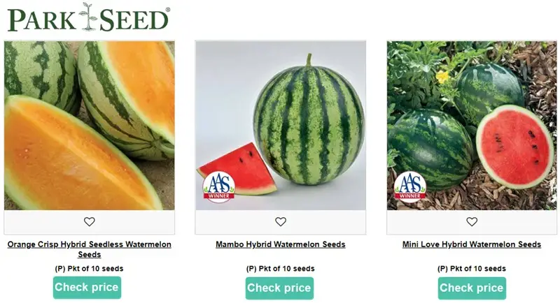 Park Seed watermelon seeds banner