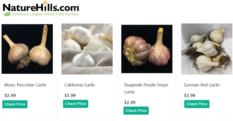 NatureHills garlic banner