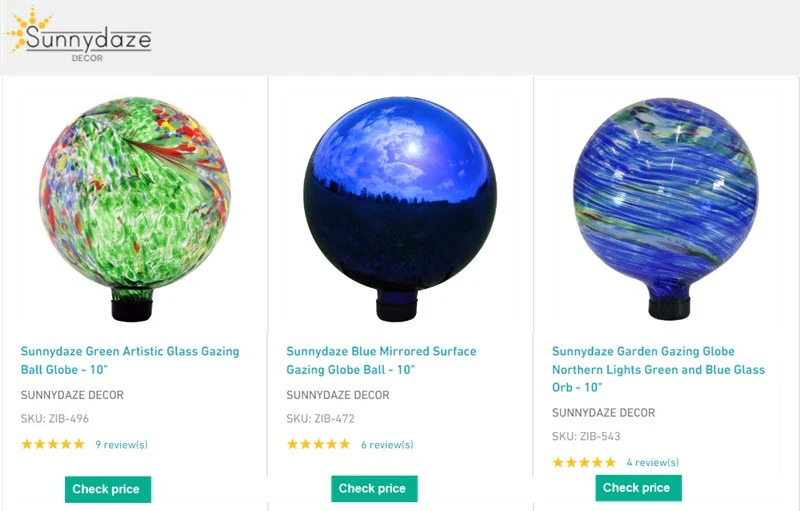 Sunnydaze gazing globes banner