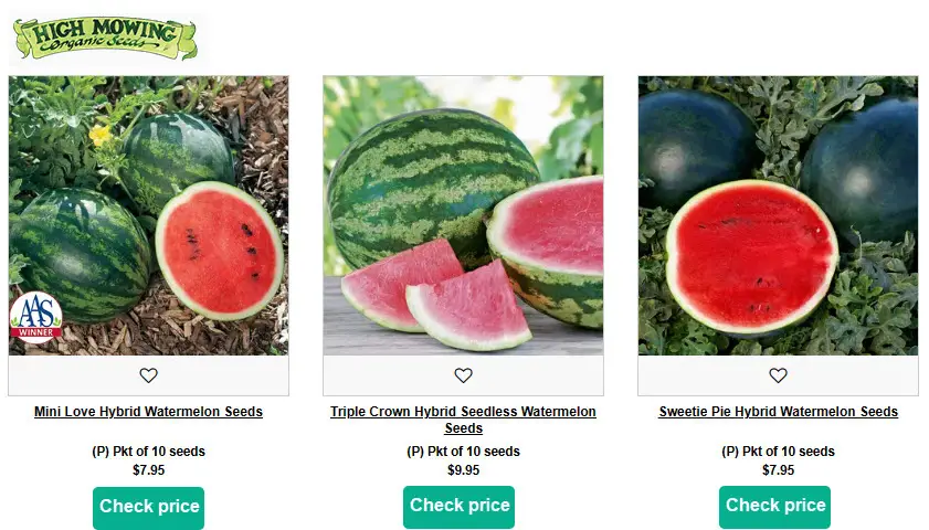 High Mowing Watermelon Seeds banner