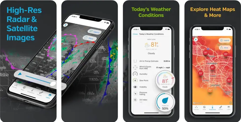 Captura de tela do Weather Underground, um dos muitos aplicativos do iPhone para jardinagem