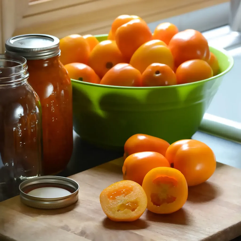 Tomates en salsa al amanecer