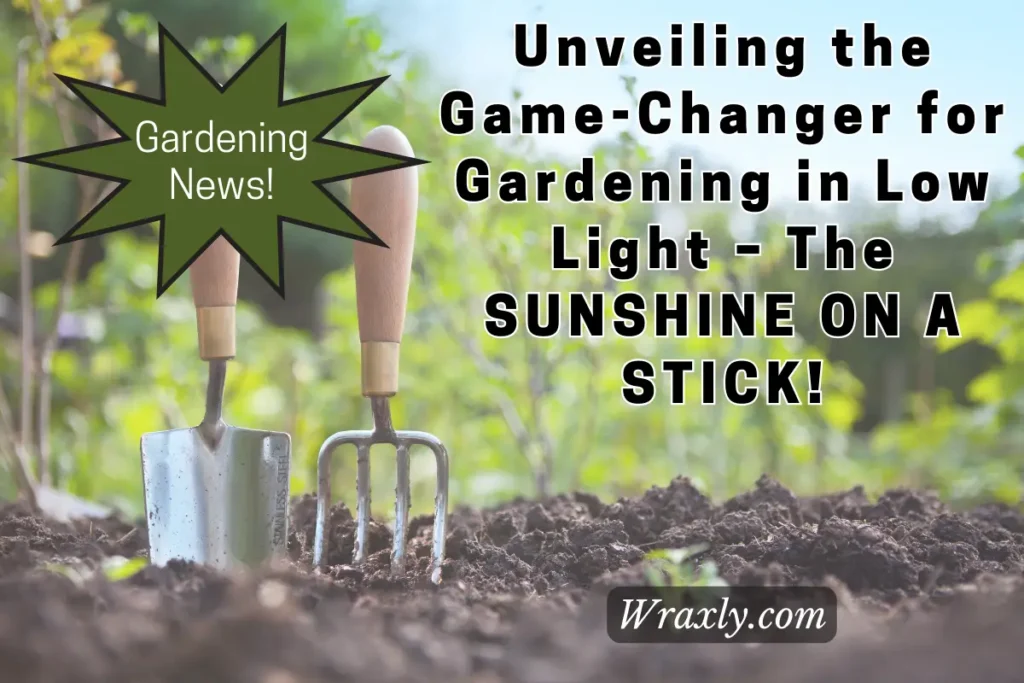Onthulling van de game-changer voor tuinieren bij weinig licht: de ZONNESCHIJN OP EEN STOK!